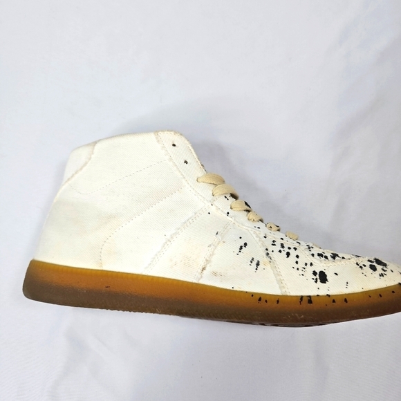 Maison Margiela High Top White Mens Sneakers Size 10 - Picture 5 of 11